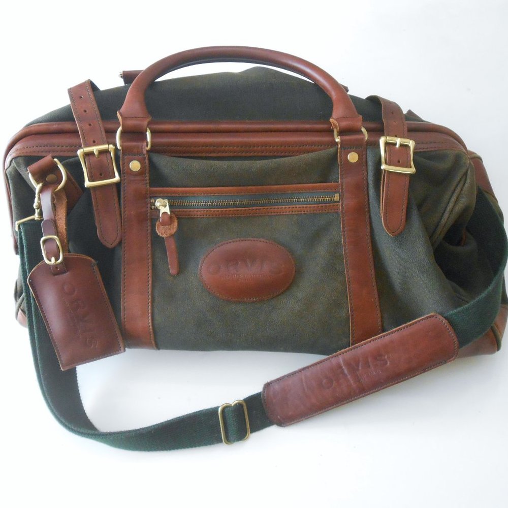 Vintage Orvis Battenkill Strap Duffle 21" Green 79xe… Gem